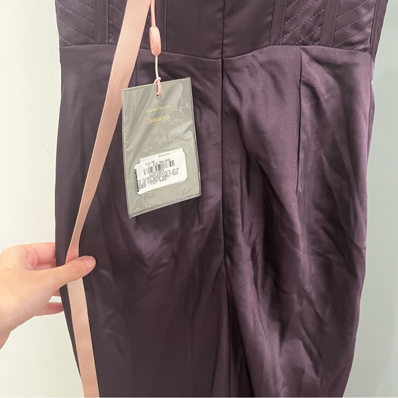 NWT House of CB Maxi Dress Purple Night Shade Satin Charmaine Wedding Guest XS - Picture 7 of 10